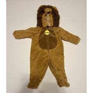 Going Wild Lion Halloween One-si Costume 6-9 Months Hooded Zip Up Roar Tail Mane
